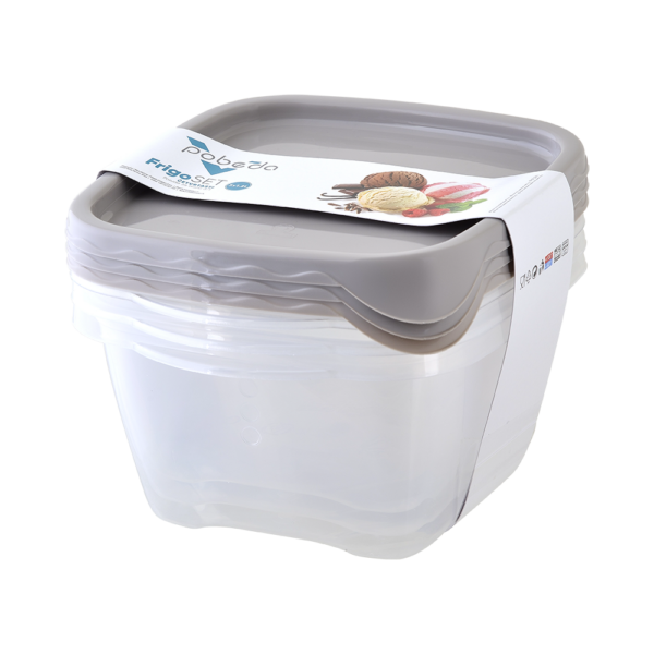 Ételtároló doboz 1,2 l 3-1 frigo-téglalap forma